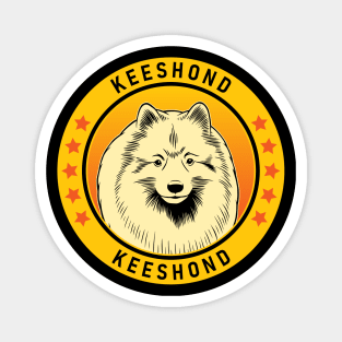 Keeshond Dog Portrait Magnet